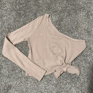 Windsor One shoulder side tie crop top